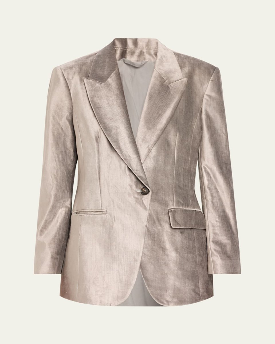 Sleek Velvet Suit Jacket