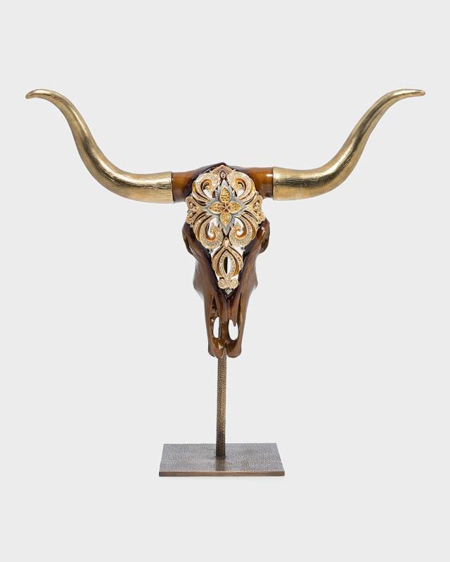Cow Skull Objet with Stand