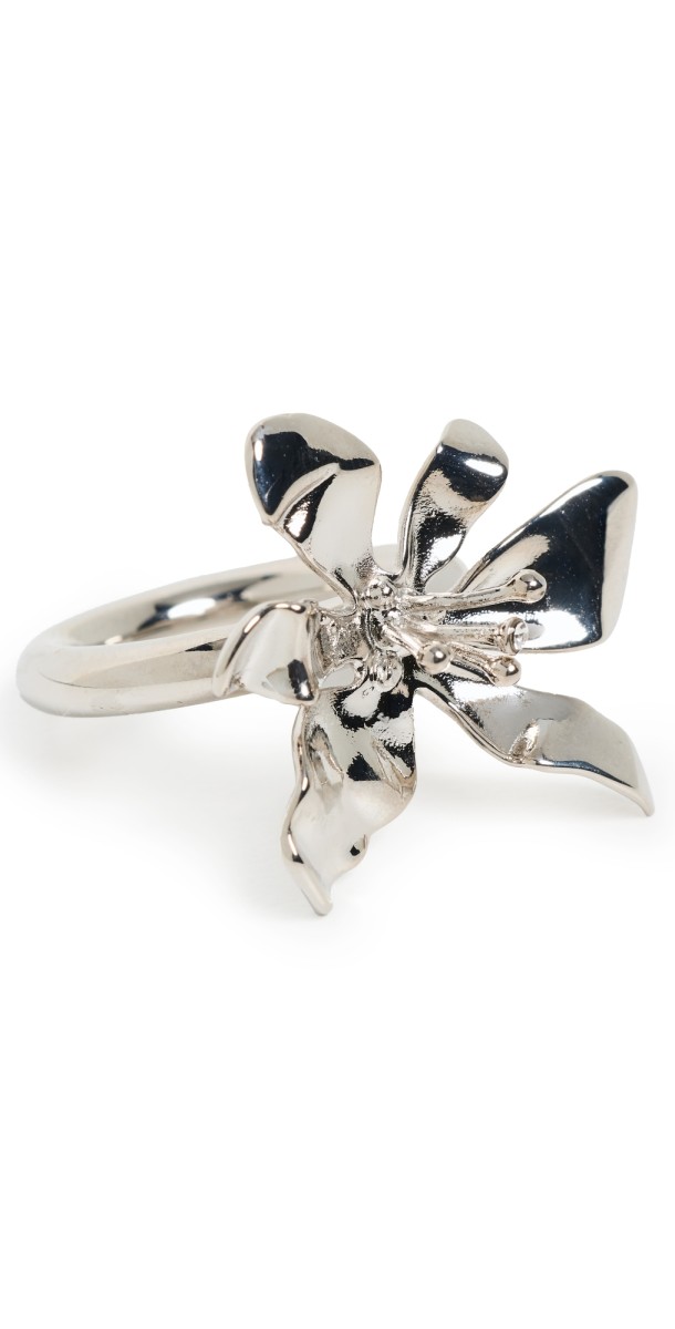 Acne Studios Flower Ring Silver