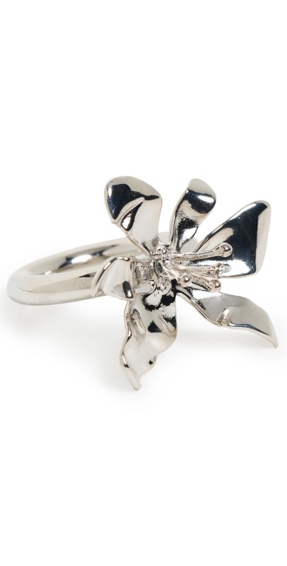 Acne Studios Flower Ring Silver