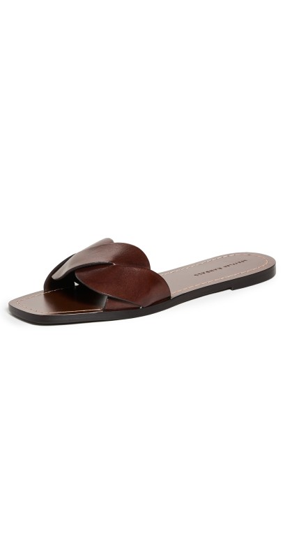 Loeffler Randall Willajo Espresso Wavy Pieced Sandals Espresso