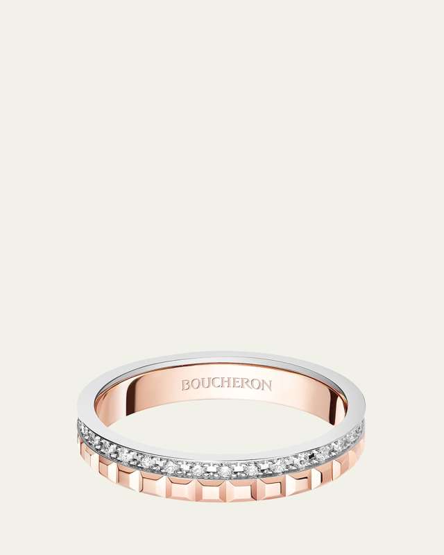 Rose Gold and White Gold Quatre Diamond Ring