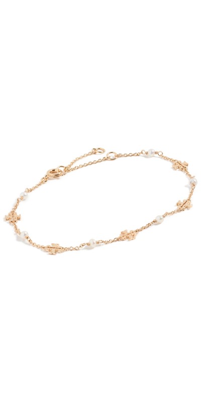 Tory Burch Kira Pearl Delicate Chain Bracelet Tory Gold/Pearl