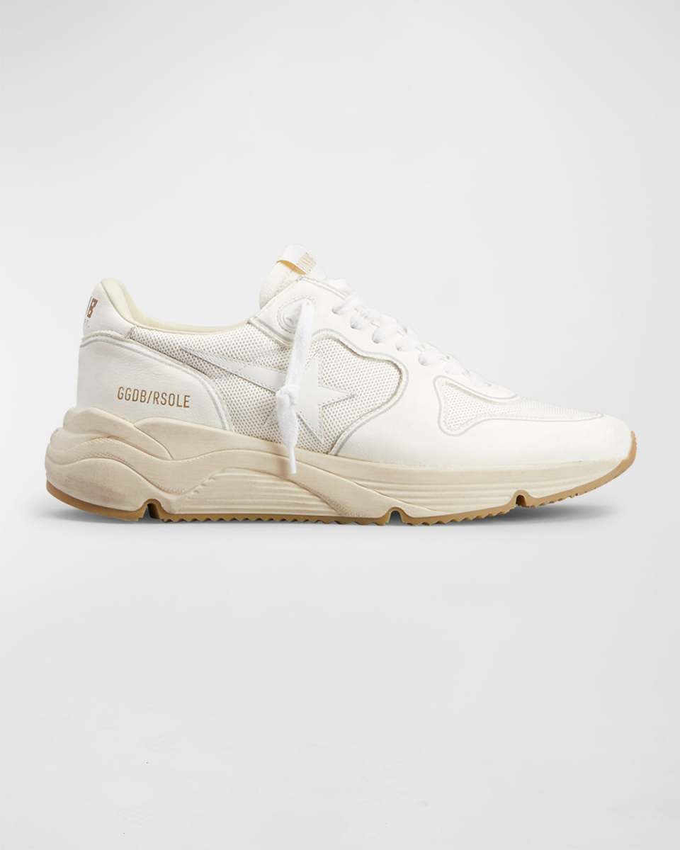 Leather Net Runner Dad Sneakers