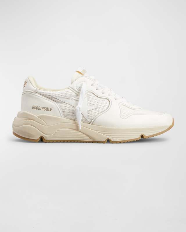 Leather Net Runner Dad Sneakers