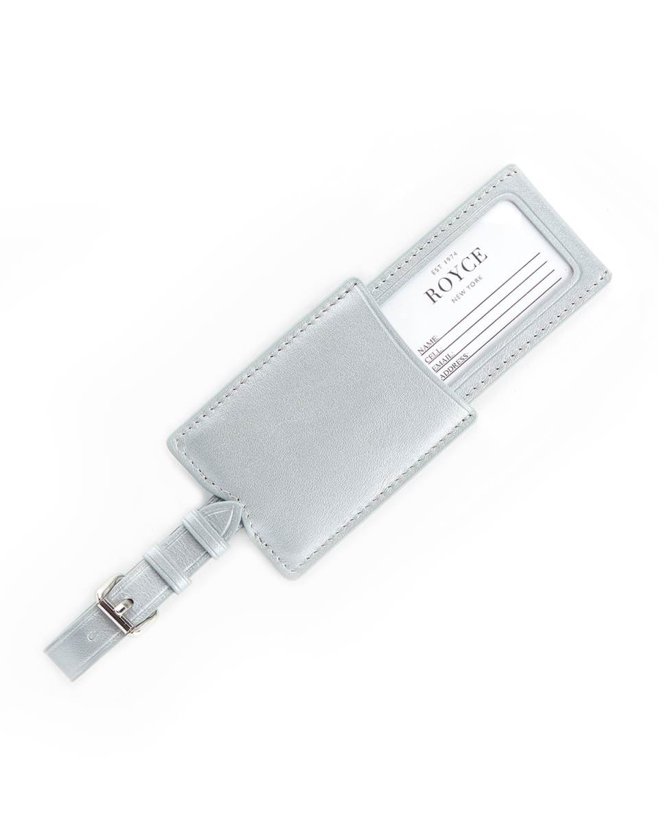 Monogrammed Leather Retractable Luggage Tag