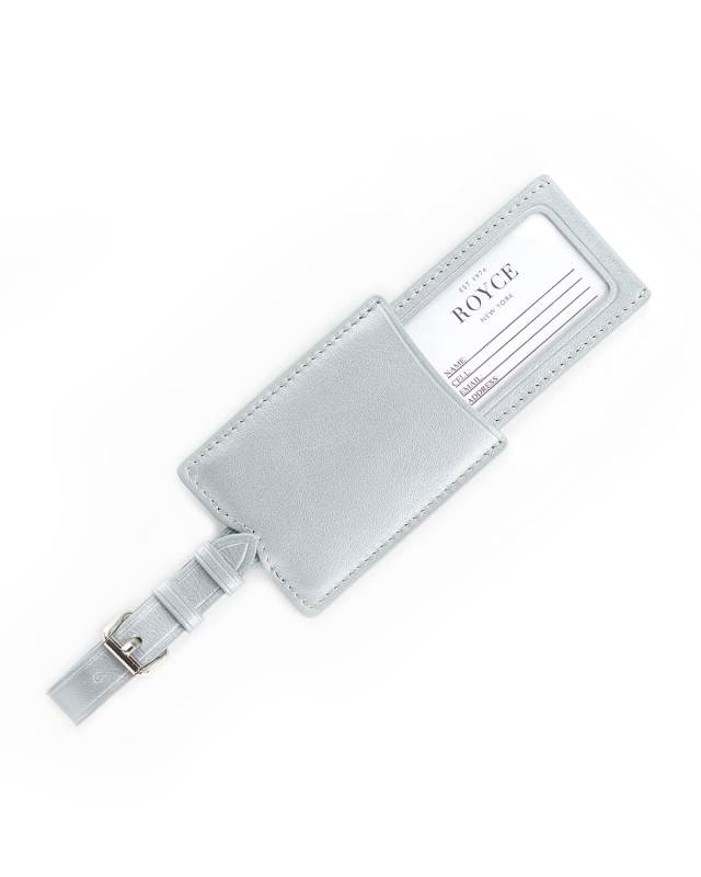 Monogrammed Leather Retractable Luggage Tag
