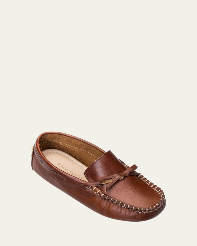 Boy's Driver Leather Loafers, Toddler/Kids