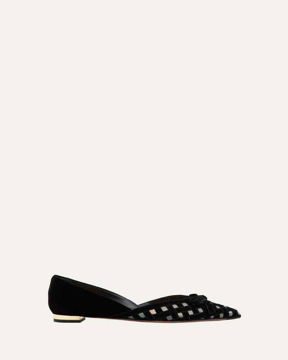 Romance Velvet Bow Ballerina Flats