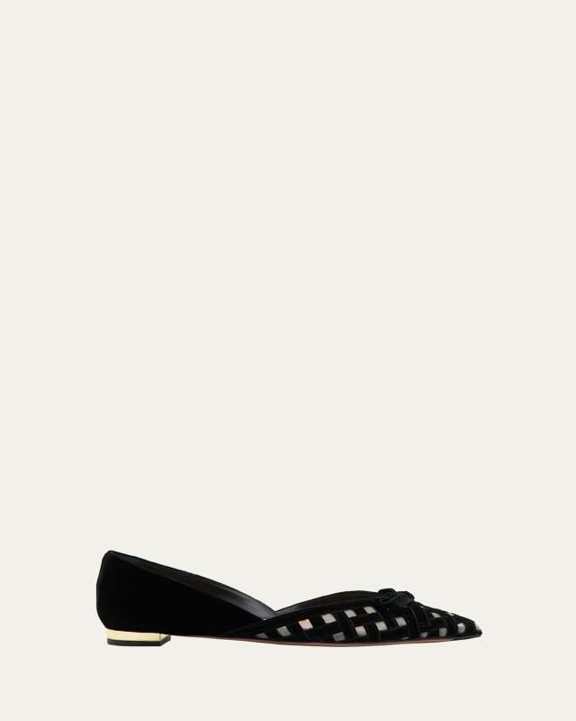 Romance Velvet Bow Ballerina Flats