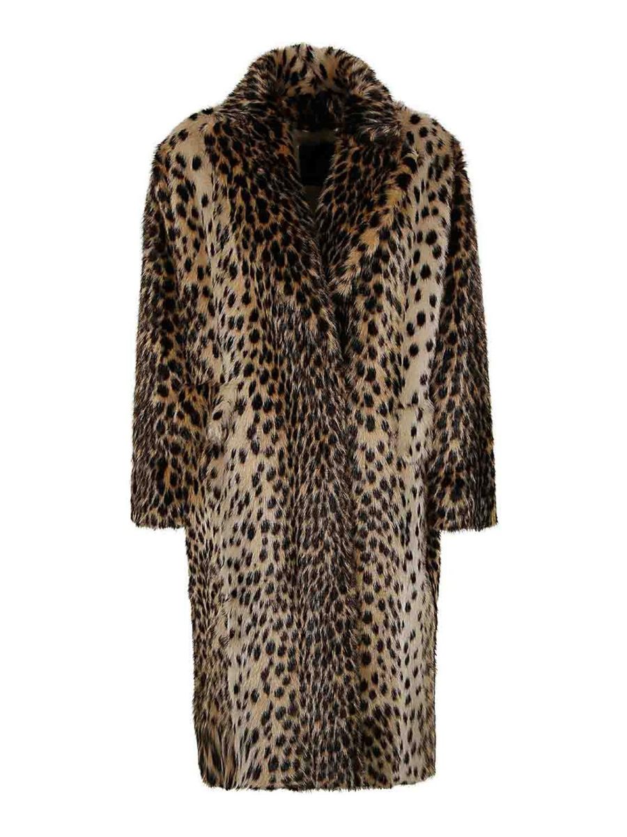 B & B Couture Manteau En Fourrure - Multicolore