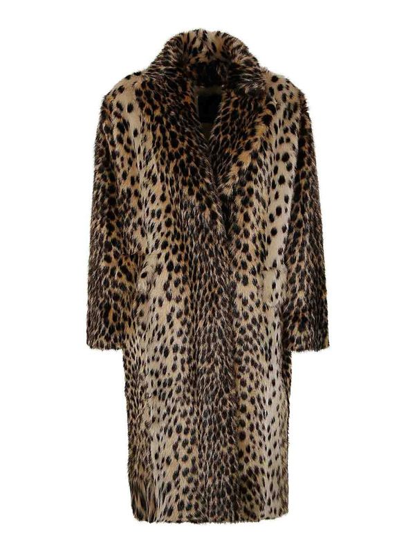 B & B Couture Manteau En Fourrure - Multicolore