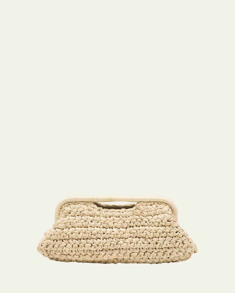 Aurora Large Raffia Clutch Bag