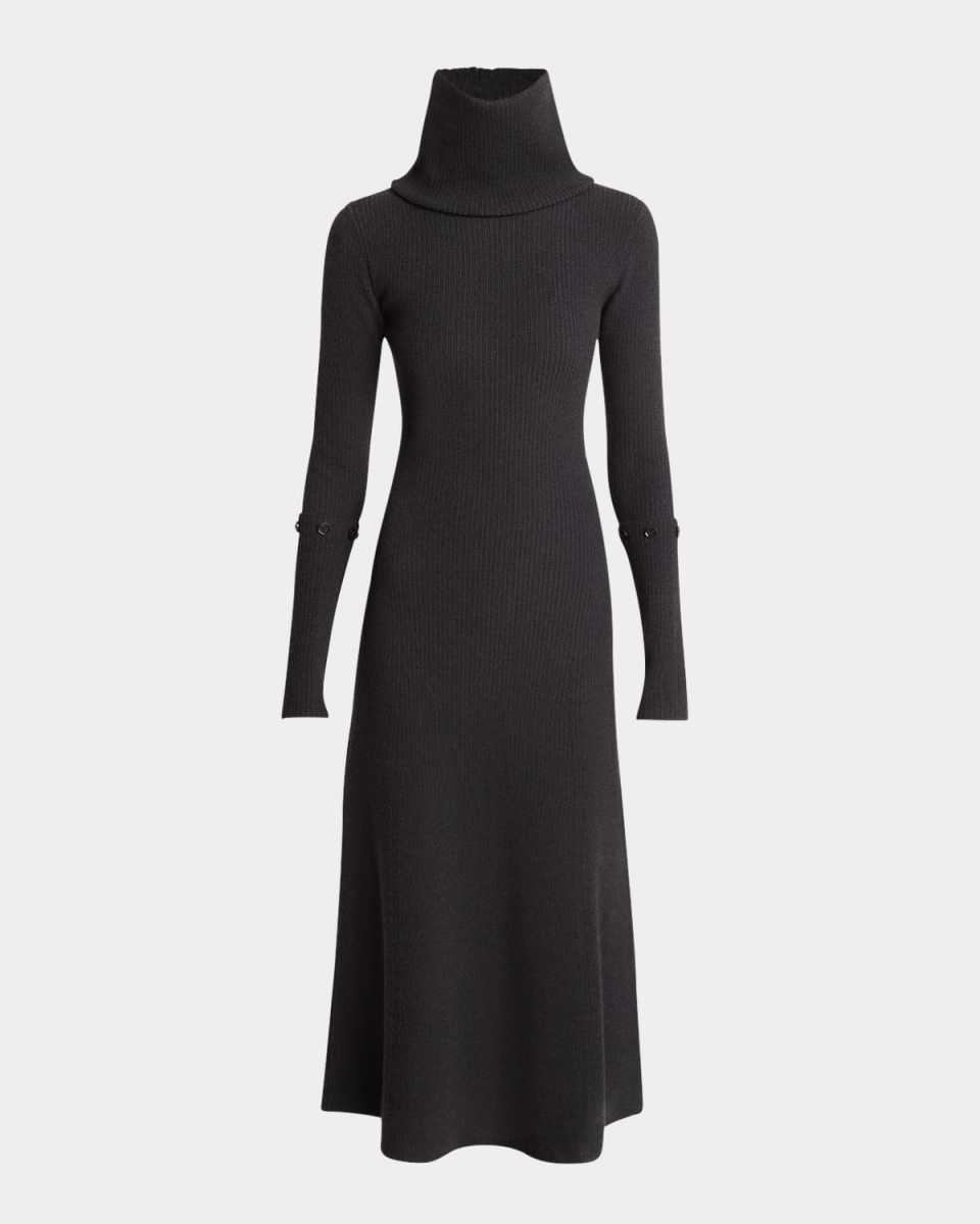 Jocelyn Midweight Viscose Rib-Knit Dress