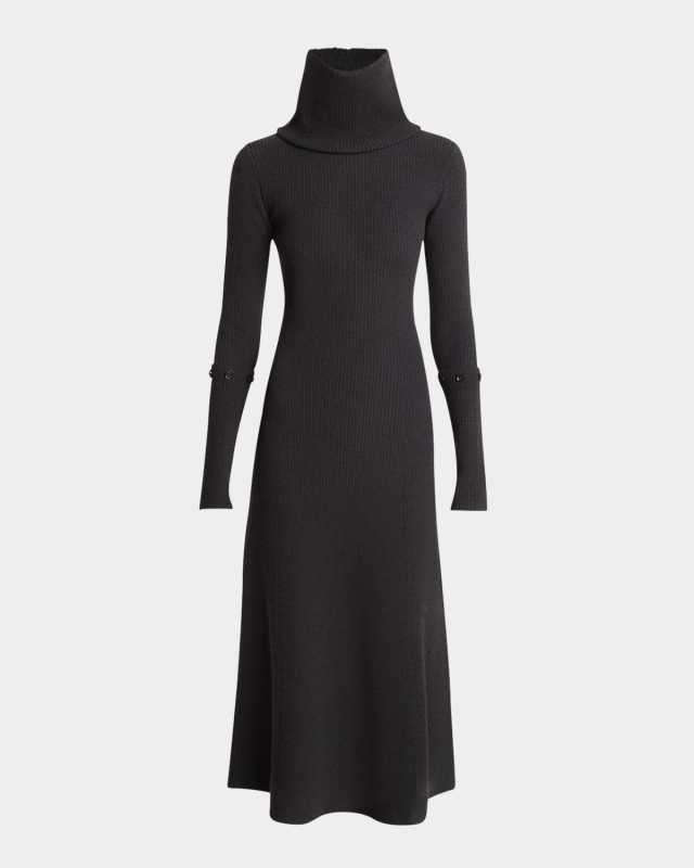 Jocelyn Midweight Viscose Rib-Knit Dress