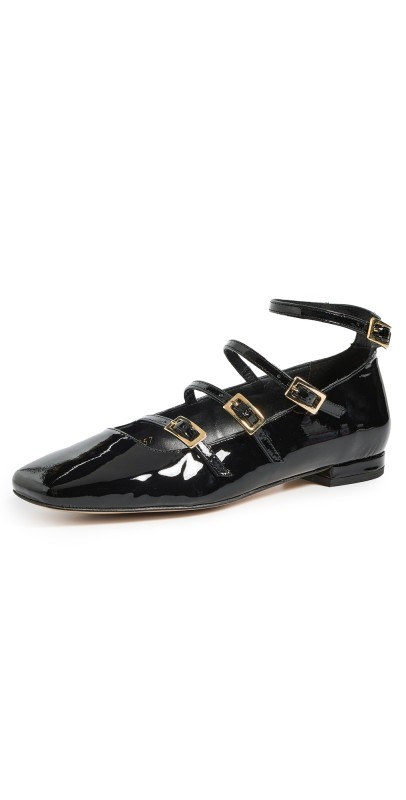 Alohas Luke Onix Black Leather Ballet Flats Onix Black