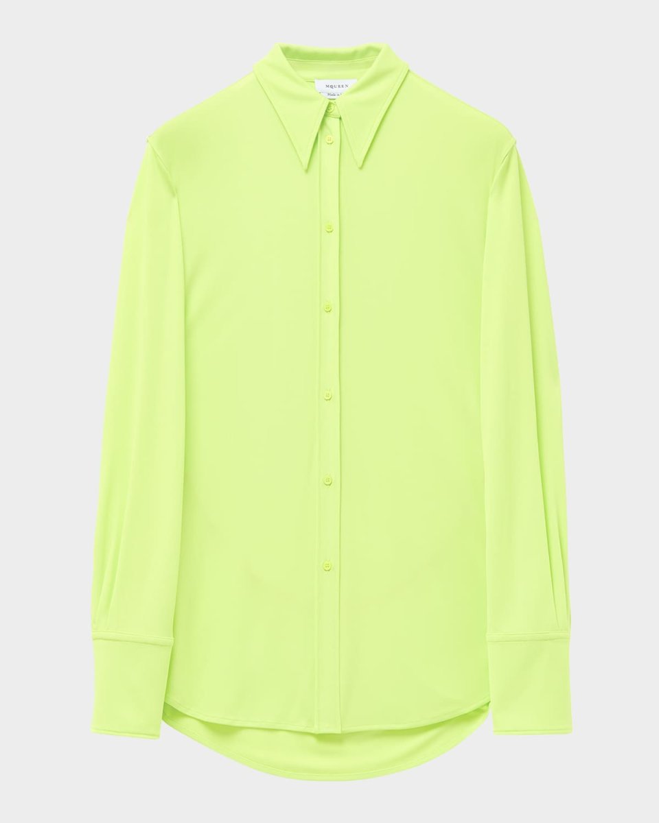 Split Hem Button Down Blouse