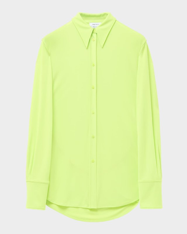 Split Hem Button Down Blouse