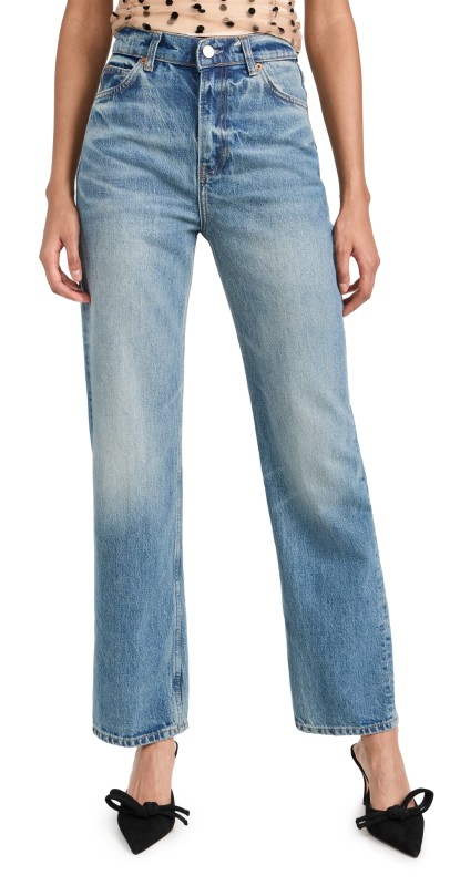 Reformation Abby High Rise Straight Jeans Galway