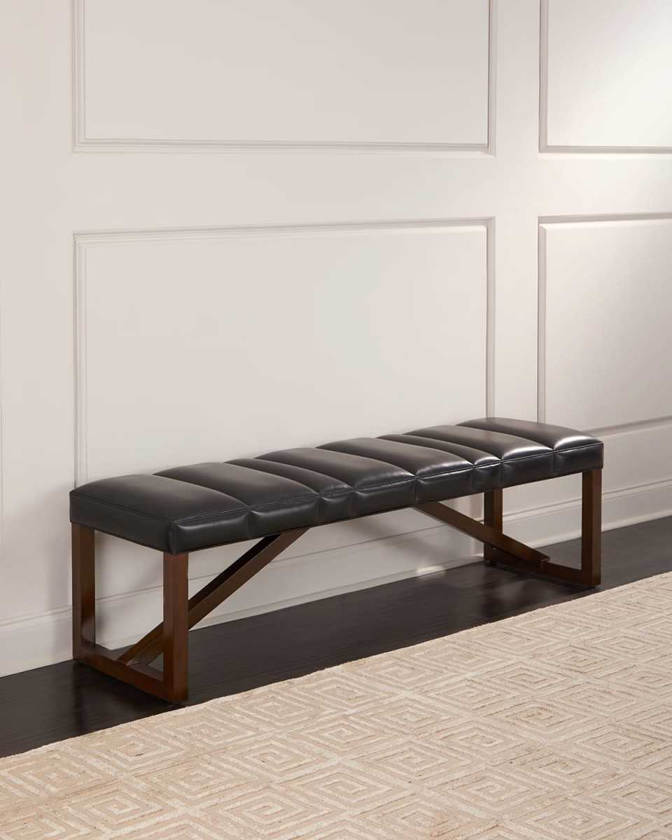 Greenwald Leather Bench