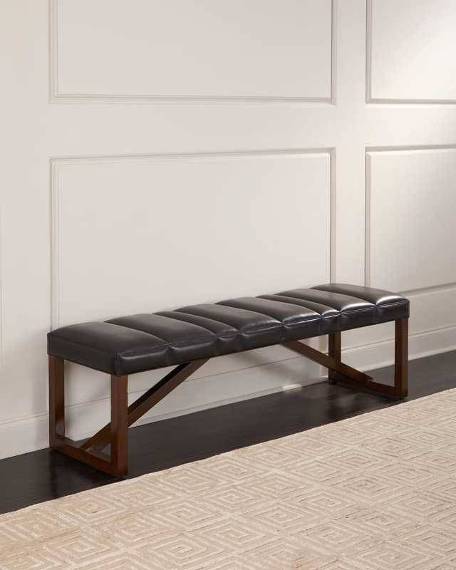 Greenwald Leather Bench