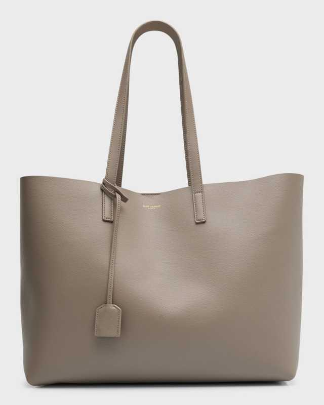 Shopping Bag East-West Tote in Smooth Leather