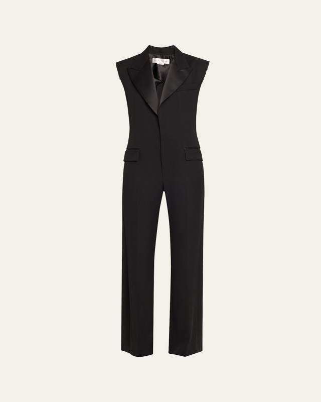 Tuxedo Straight-Leg Jumpsuit