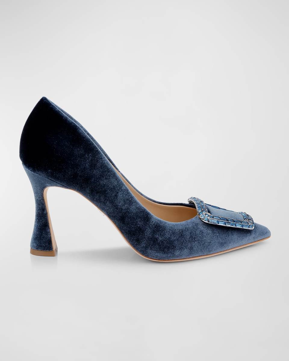 Aubree Silk Buckle Pumps