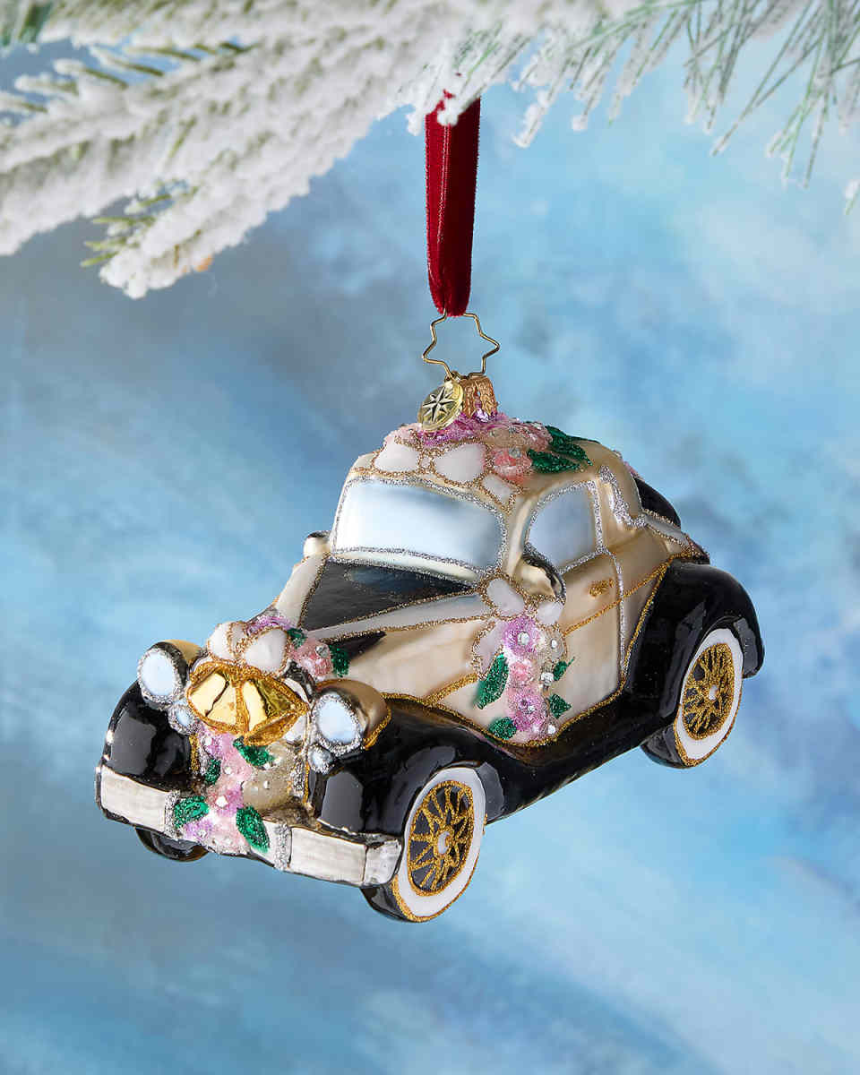 Wedding Day Wheels Christmas Ornament
