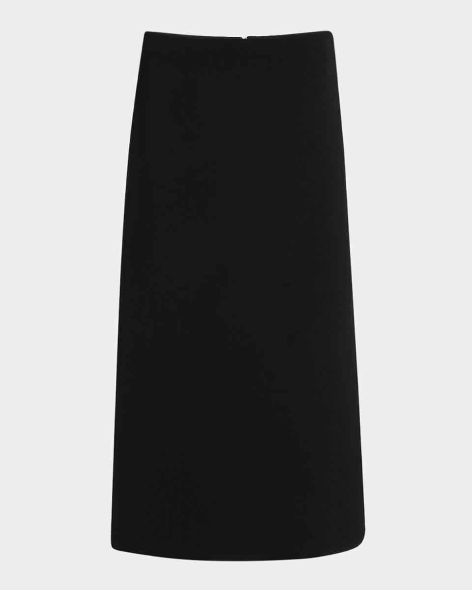 Illusion Draped Midi Skirt