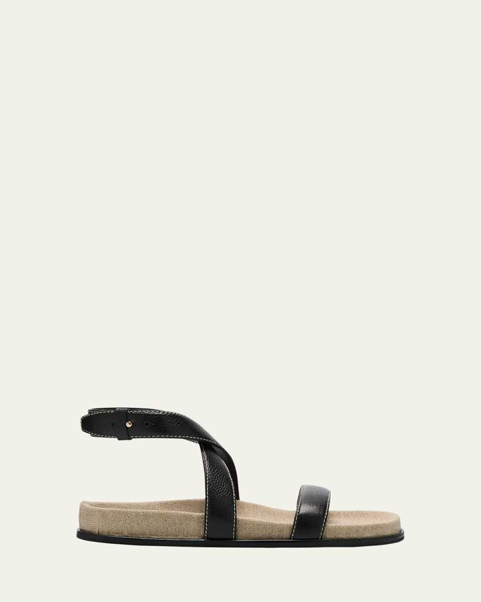 Leather Ankle-Strap Sandals