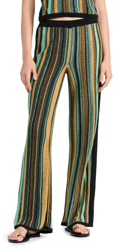 Nation LTD Cher Crochet Stripe Pants Jungle Stripe