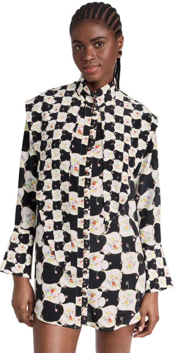Alemais Venus Mini Dress Black/White