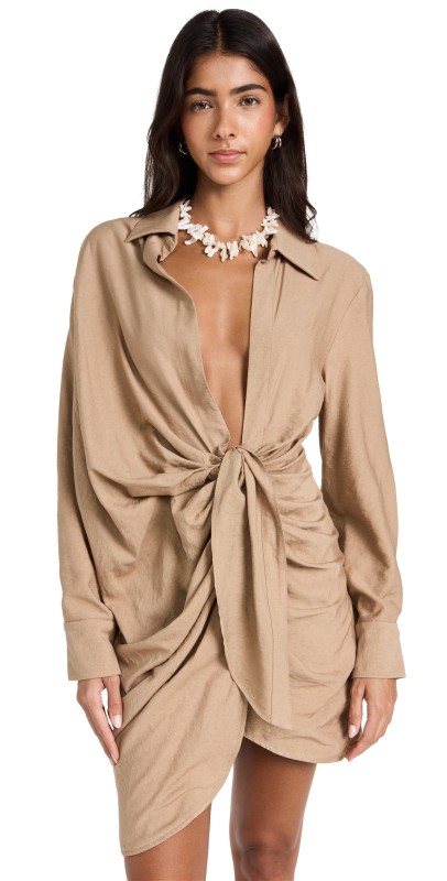 Jacquemus La Bahia Robe Dress Beige