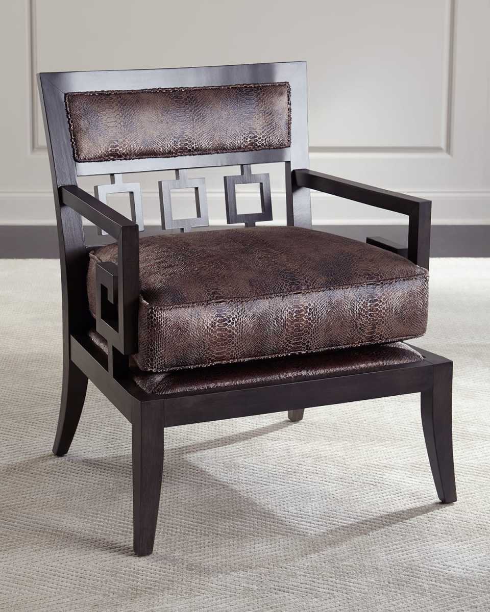 Serpent Greek Key Accent Chair