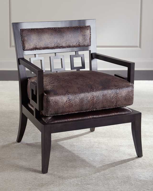 Serpent Greek Key Accent Chair