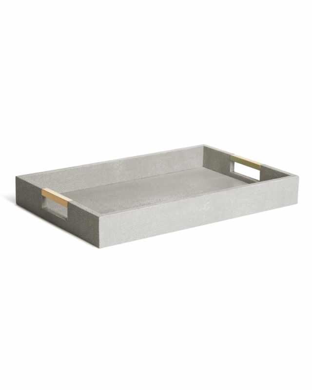 Modern Faux Shagreen Desk Tray