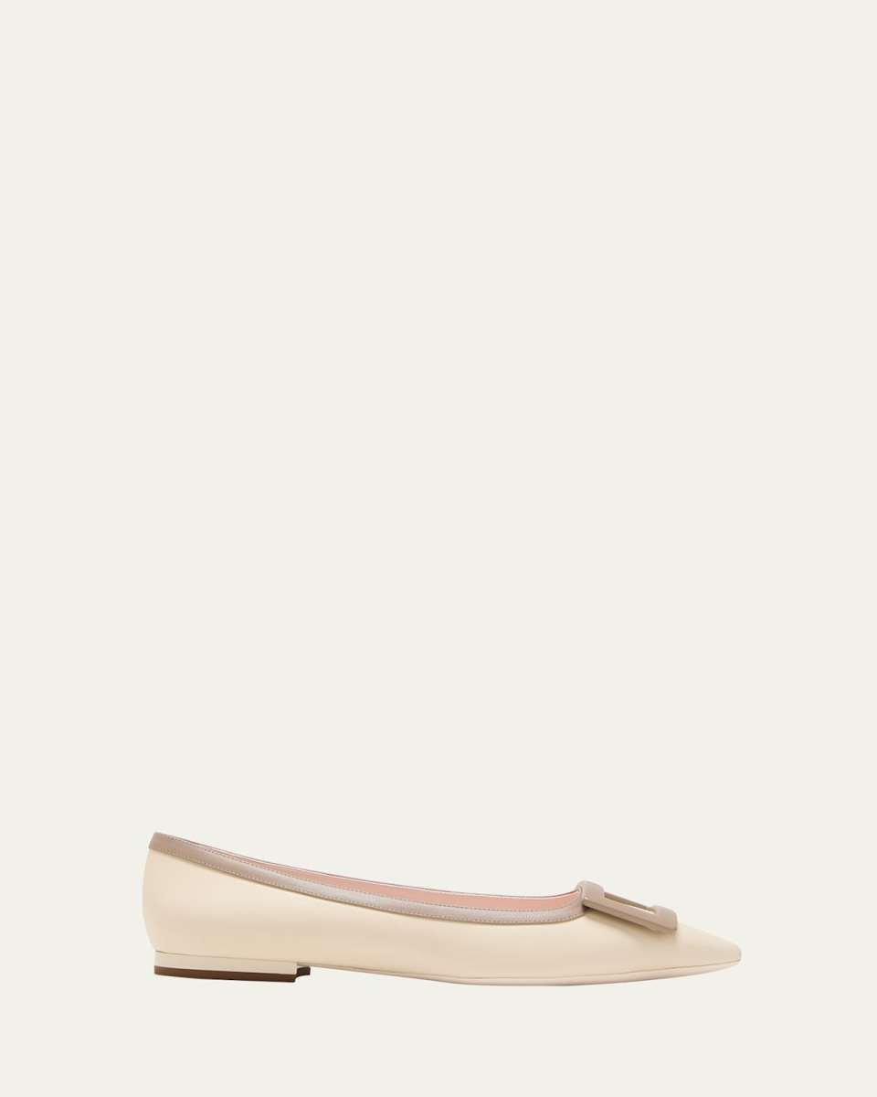Gommettine Bicolor Buckle Ballerina Flats