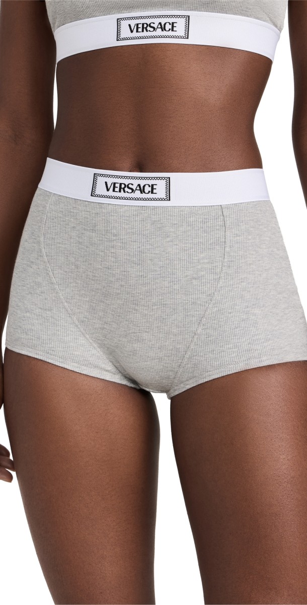 Versace Coulotte Cotton Versace Canet Briefs Grey Melanges