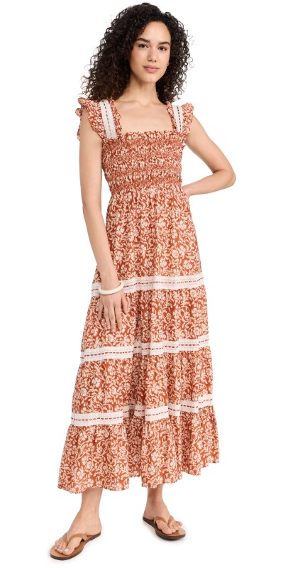 RIXO Aubrie Dress Sarasa Rose Copper
