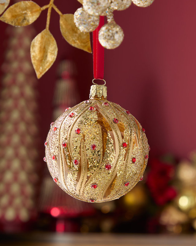 Christmas Shiny Golden Ball Ornament