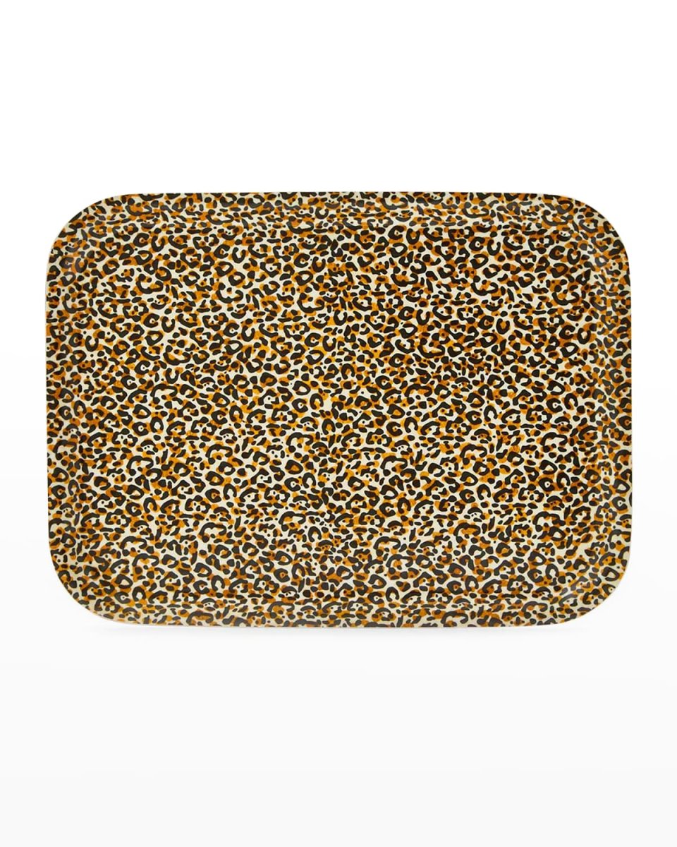 Creatures of Curiosity Leopard Print Birch Serving Tray