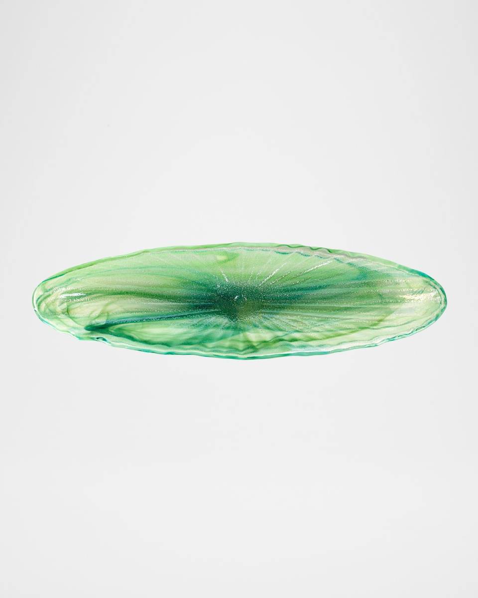 Onda Glass Long Oval Bowl