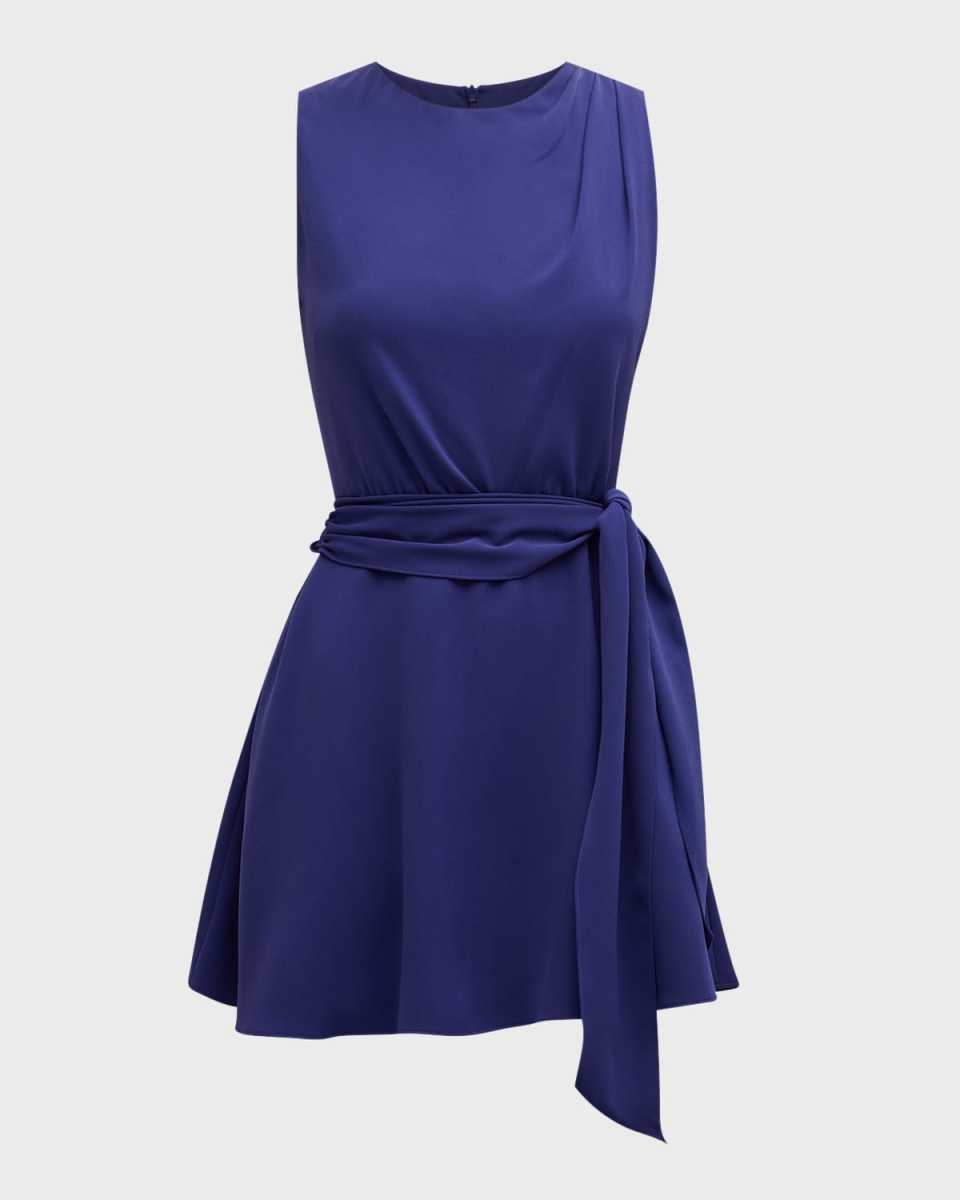 Emsley Sleeveless Tie-Waist Mini Dress