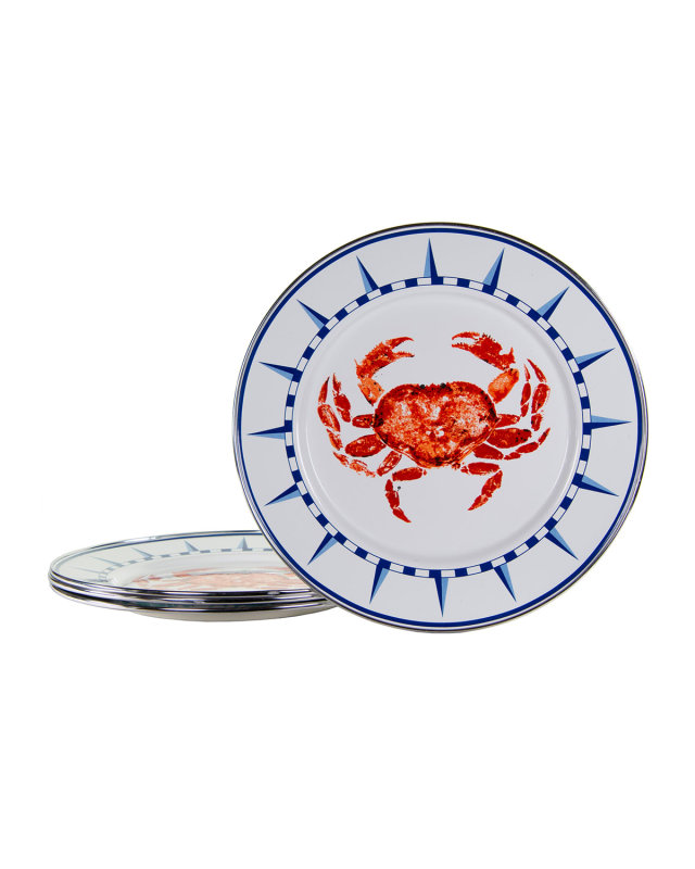 Crab House Dinner Plates, Set of 4