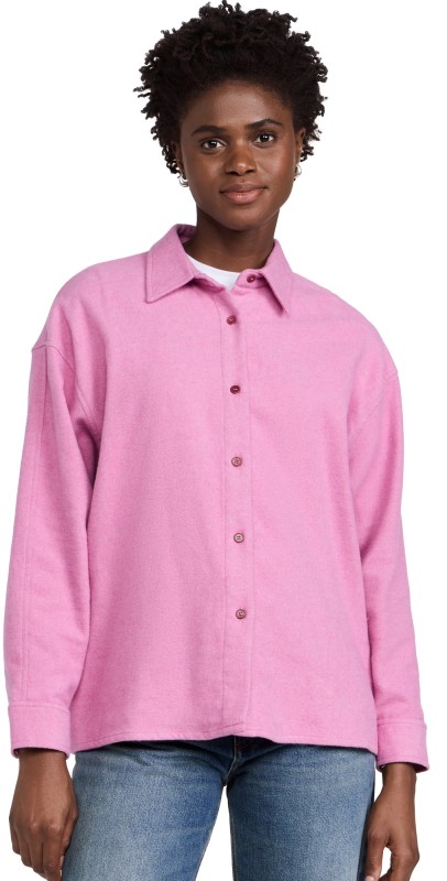 American Vintage Vylow Button Down Shirt Berlingot Chine