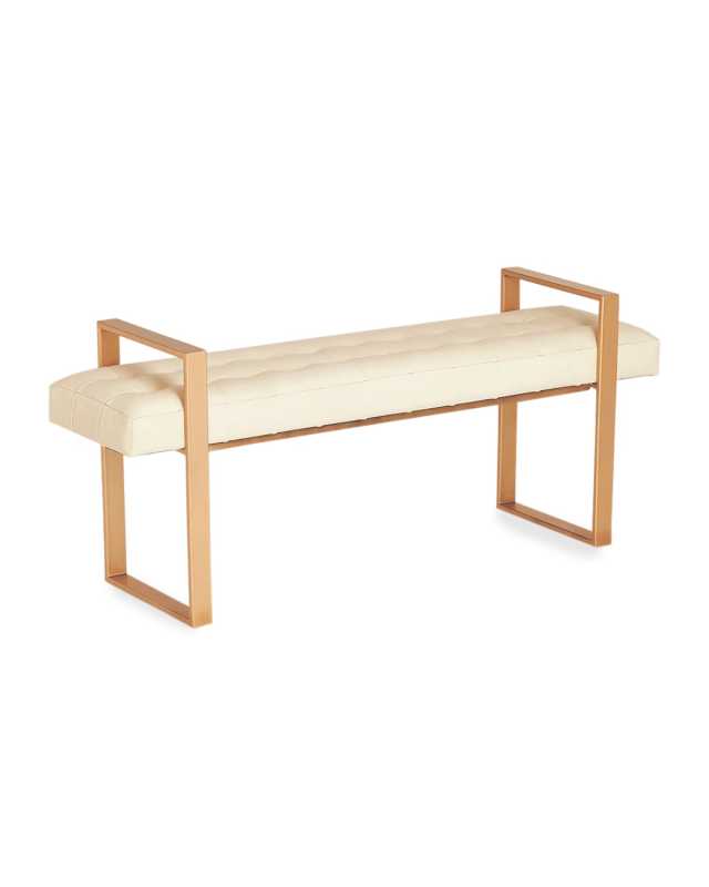 Dakota Milk Leather Bench