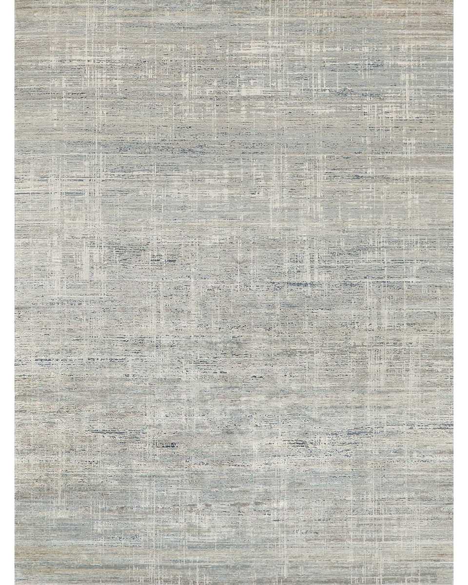 Mercuri Power-Loomed Silver & Blue Rug, 9' x 12'