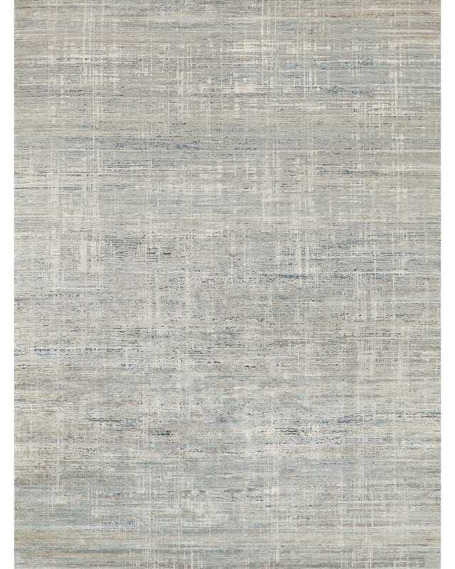 Mercuri Power-Loomed Silver & Blue Rug, 9' x 12'