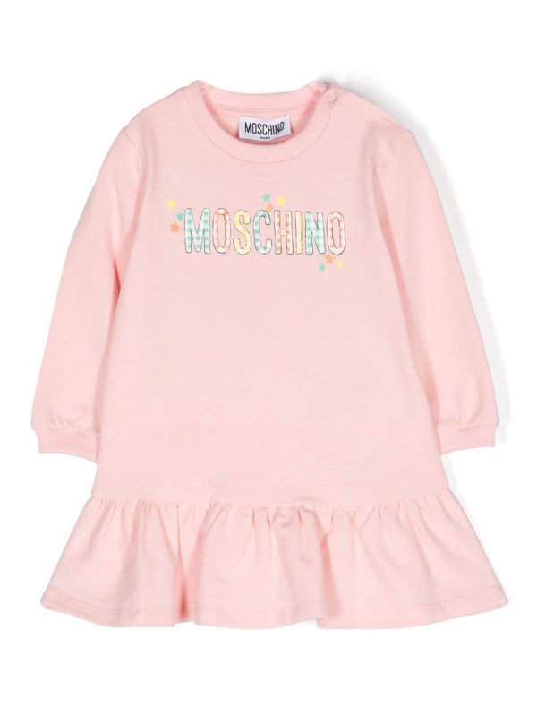 logo-print jersey dress
